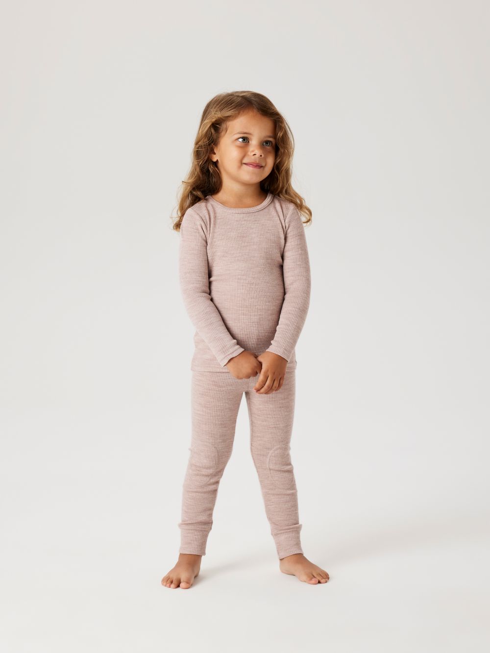 Name It Wax Wool Rib LS Top - Shadow Gray