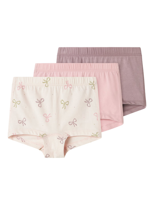 Name It Tights - 3-pak Barely Pink Bow - Barely Pink