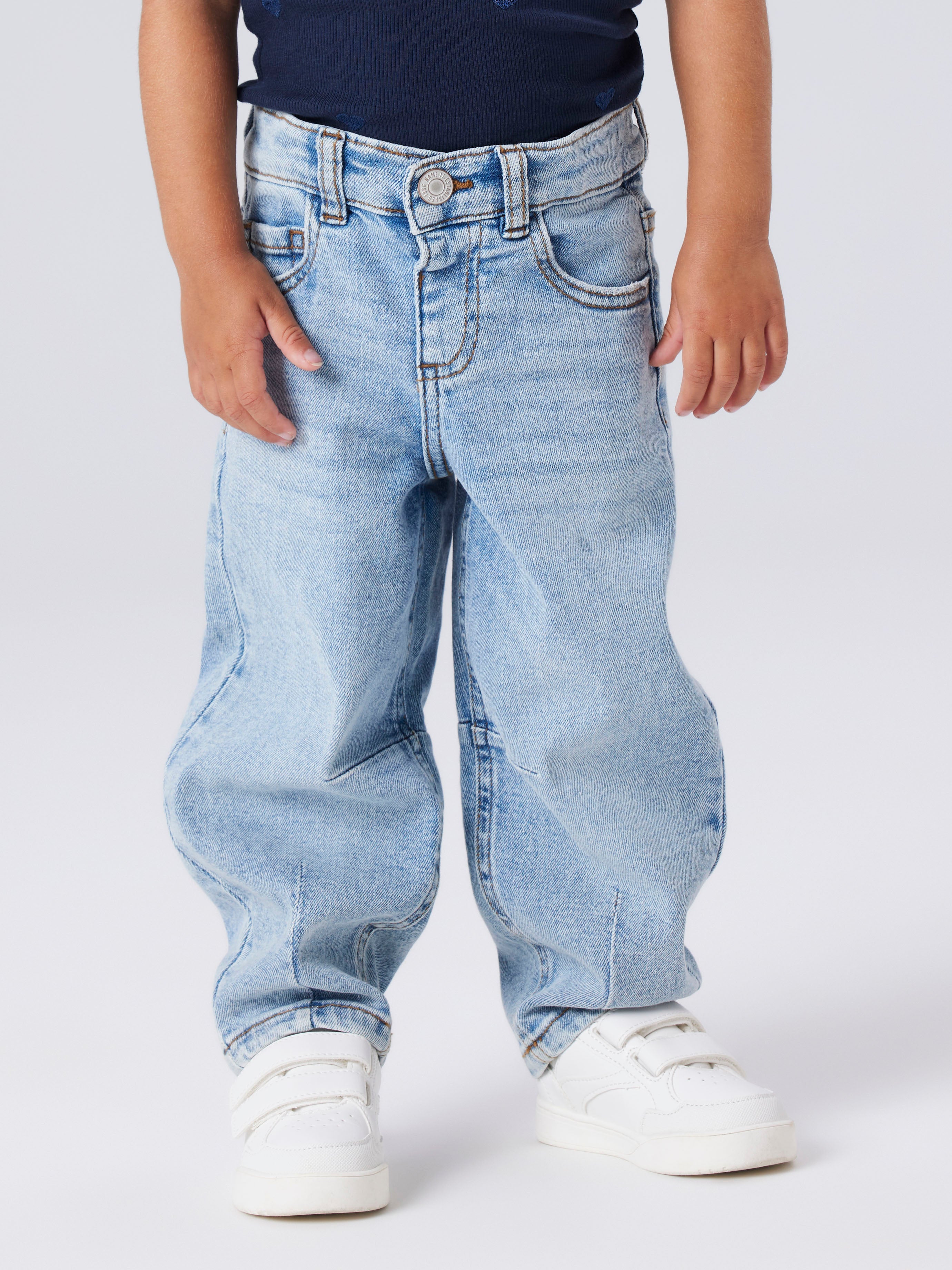 Name It Bella Balloon Jeans - Medium Blue Denim