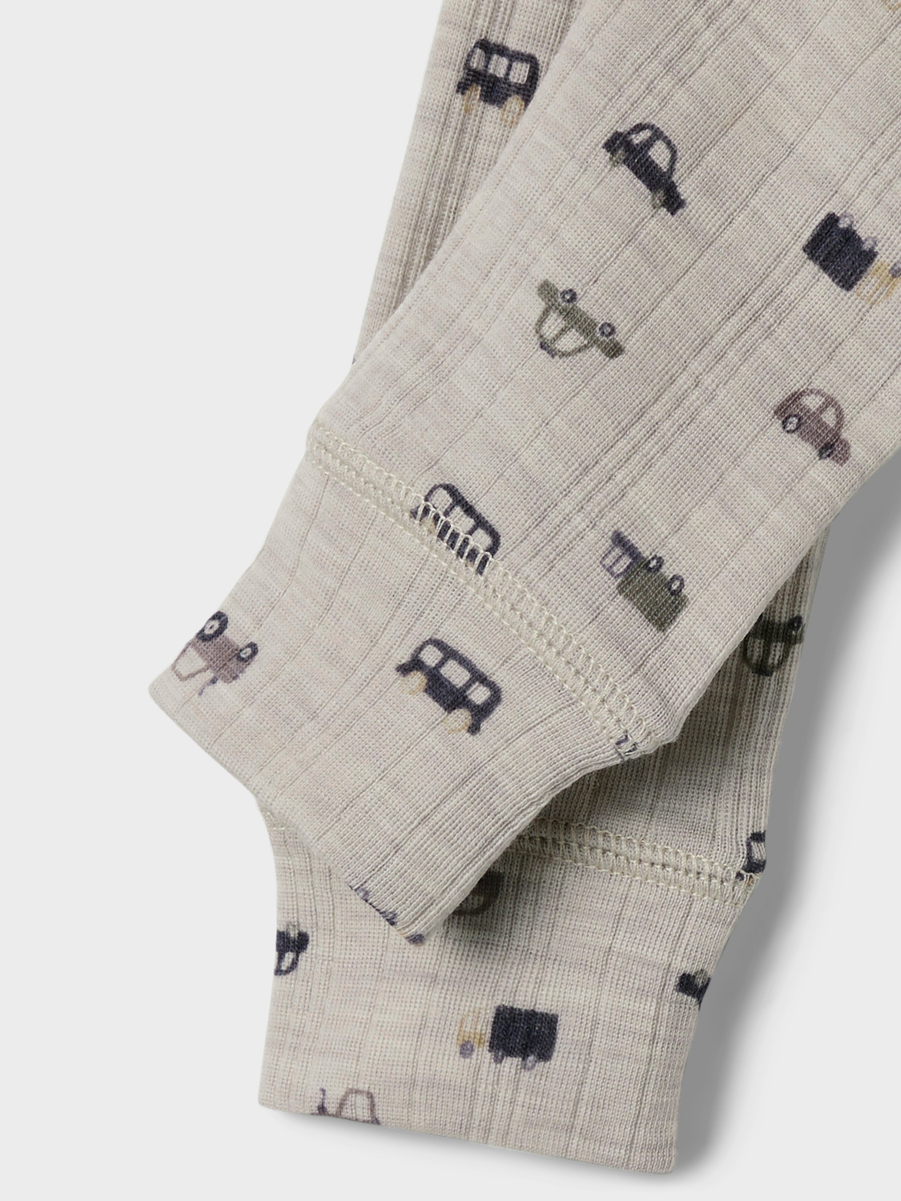 Name It Wang Wool Needle Longjohn - Nacreous Cloud/Small cars