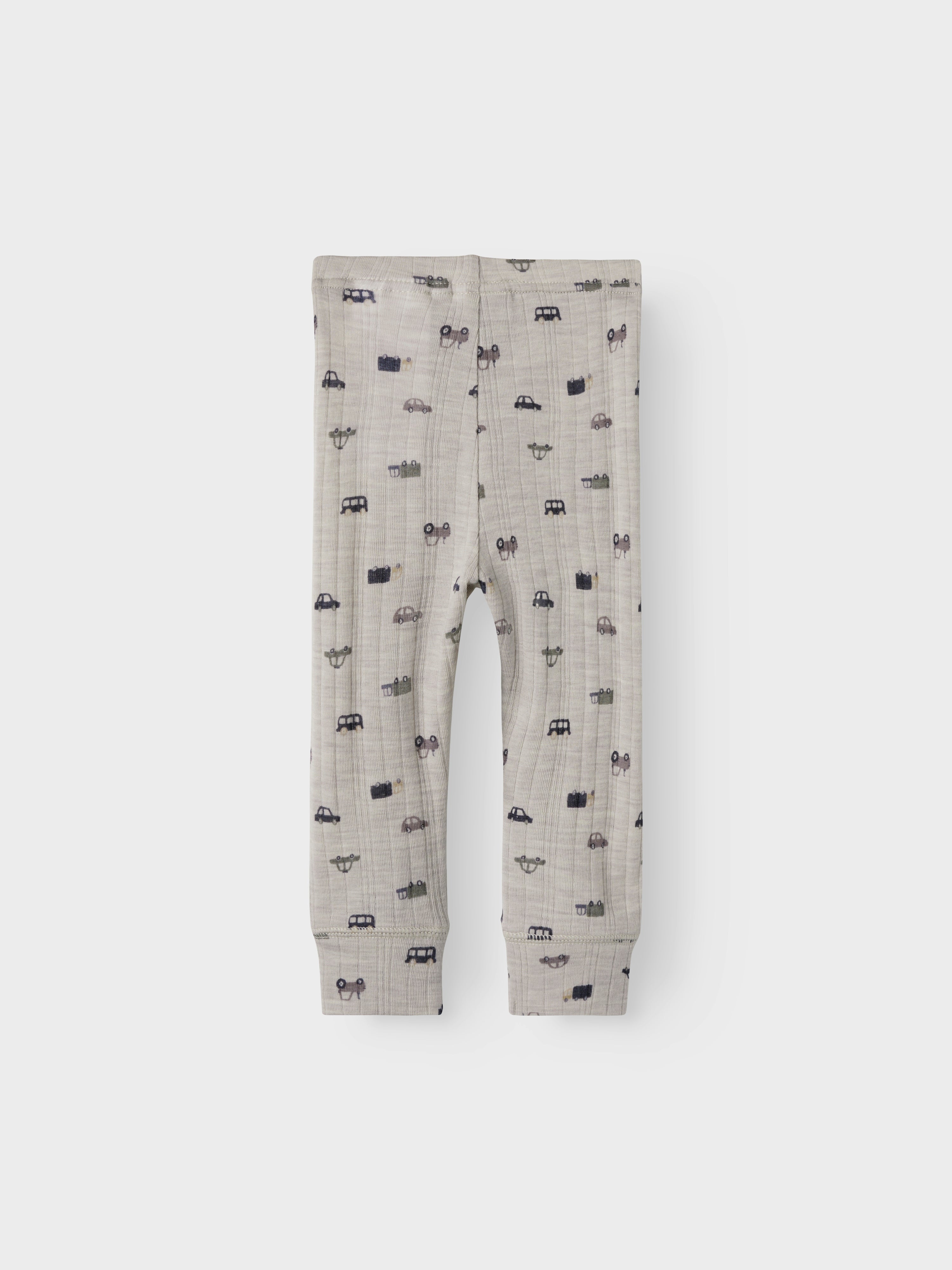 Name It Wang Wool Needle Longjohn - Nacreous Cloud/Small cars