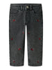 Name It Bella Mom Jeans - Medium Grey Denim/Flower