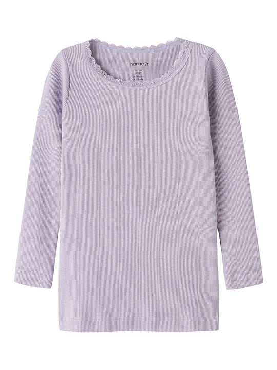Name It Kab Ls Top Noos - Lavender Gray