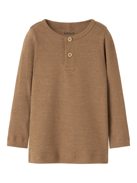 Name It Kab Ls Shirt Noos - Toasted Coconut Melange