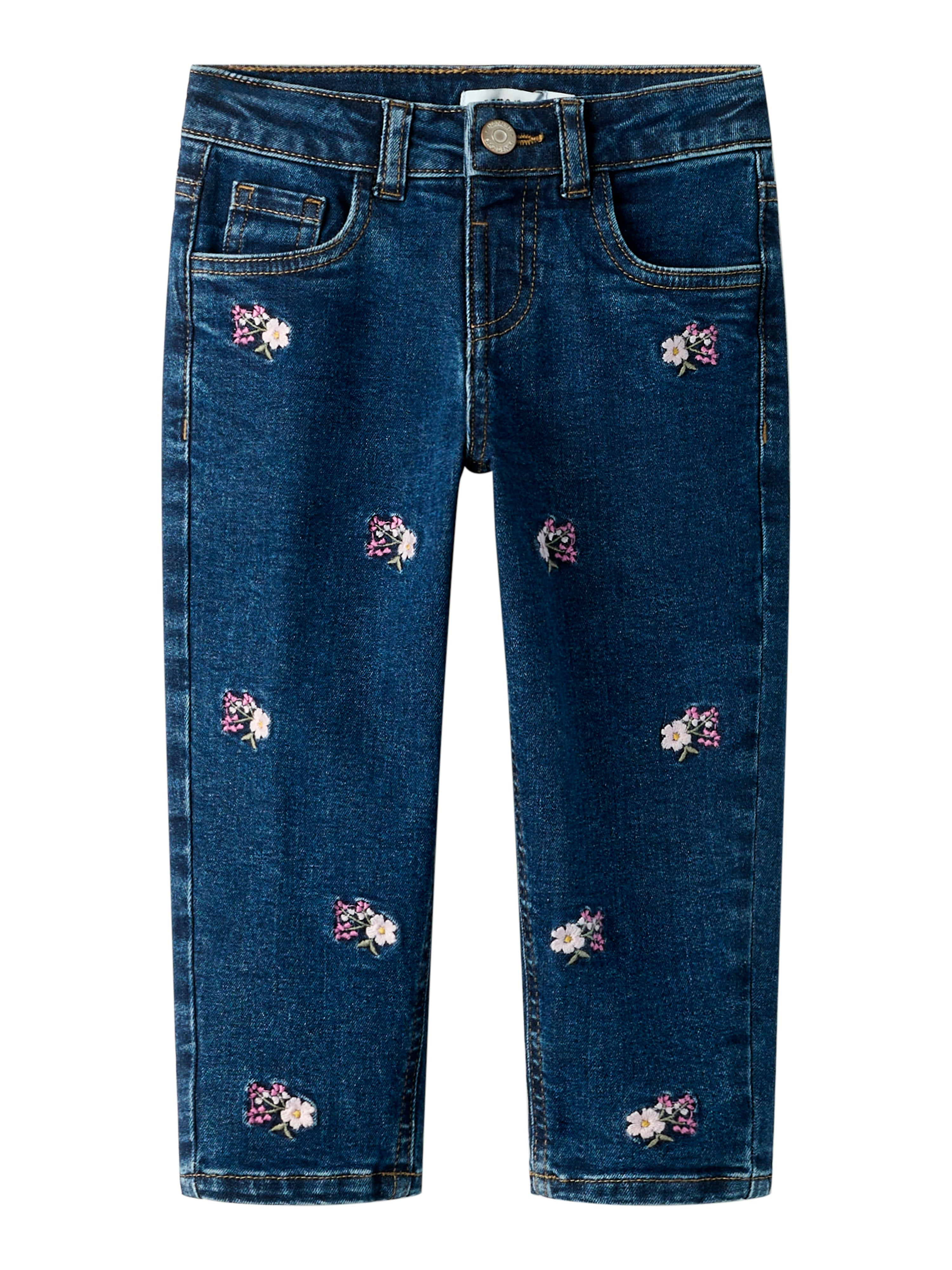 Name It Bella Mom Emb Jeans - Denim Blue