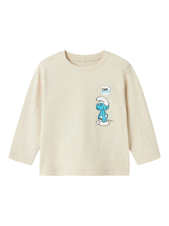 Name It Fys Smurfs Top - Peyote Melange