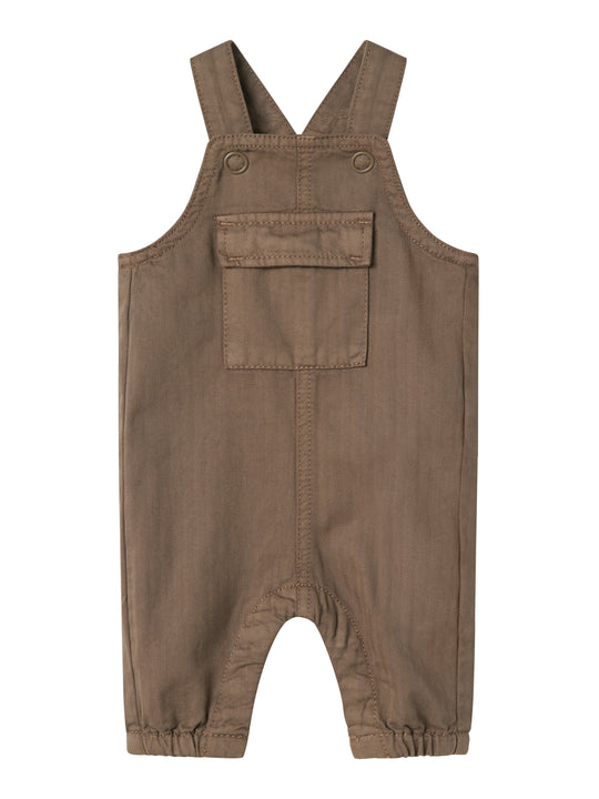Name It Ib Bow Twill Overall - Walnut