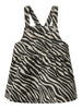 Name It Oda Twill Bibskirt - Cement/Zebra