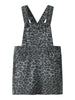 Name It Ophelia Twill Spencer Dress - Night Owl Grey/Leopard