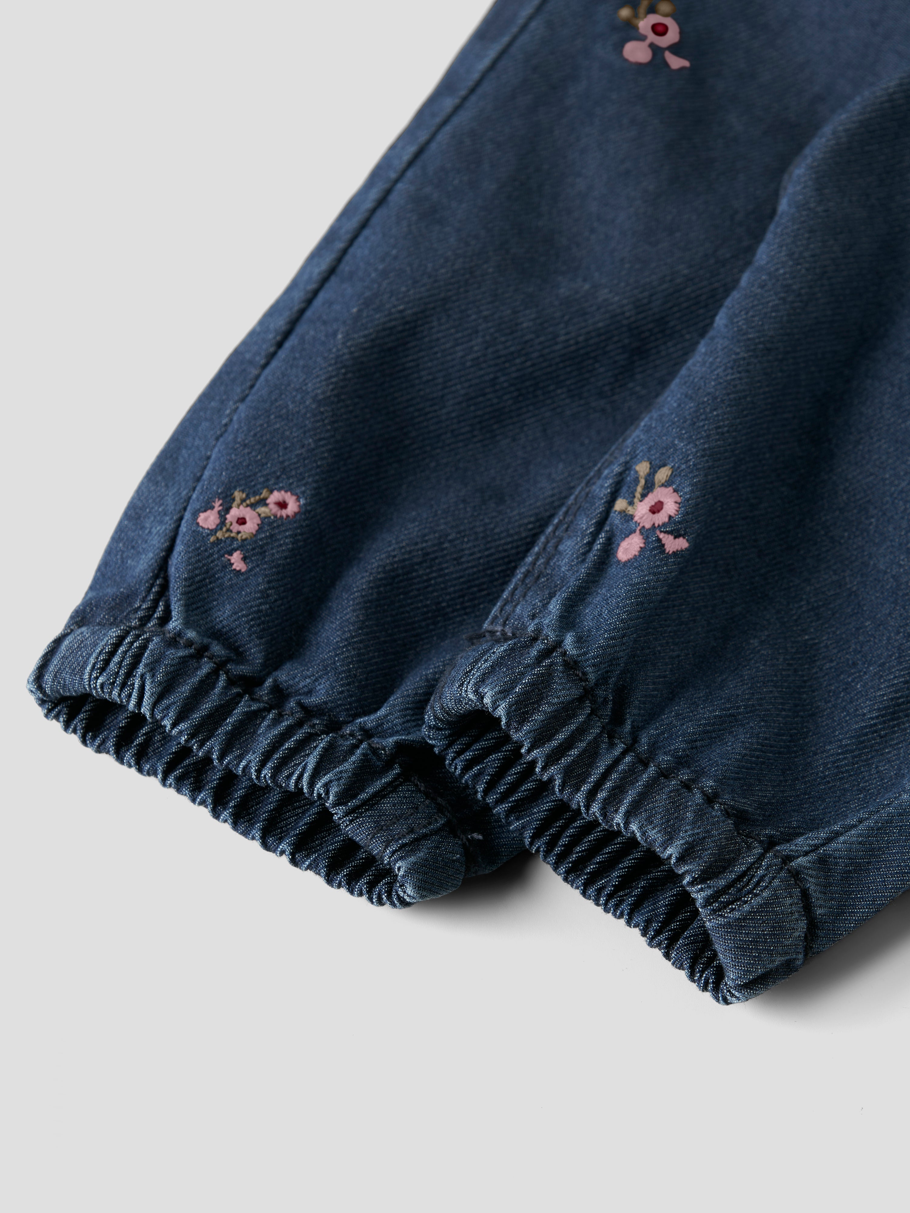 Name It Rose Shaped Emb Jeans - Dark Blue Denim