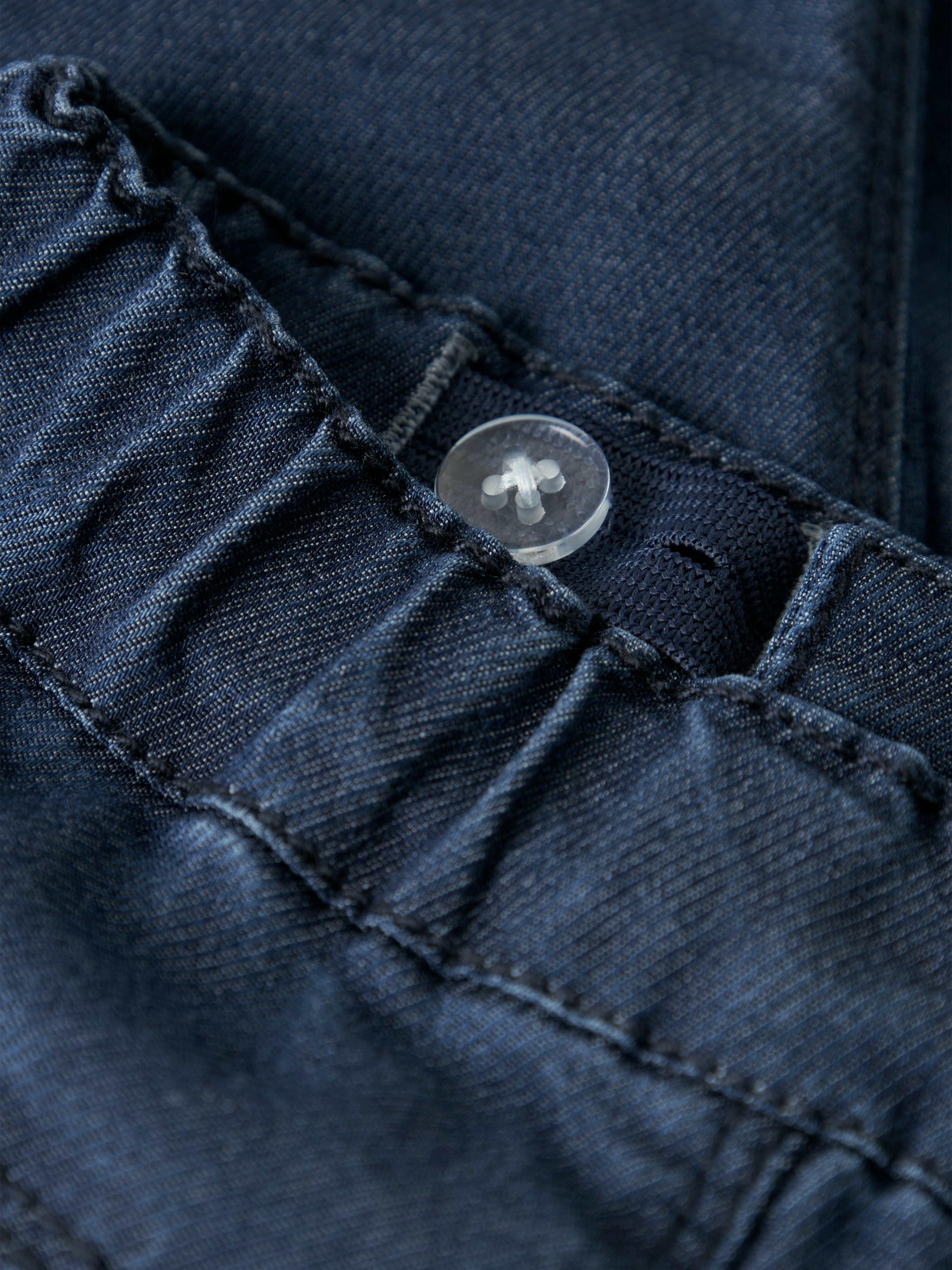 Name It Rose Shaped Emb Jeans - Dark Blue Denim