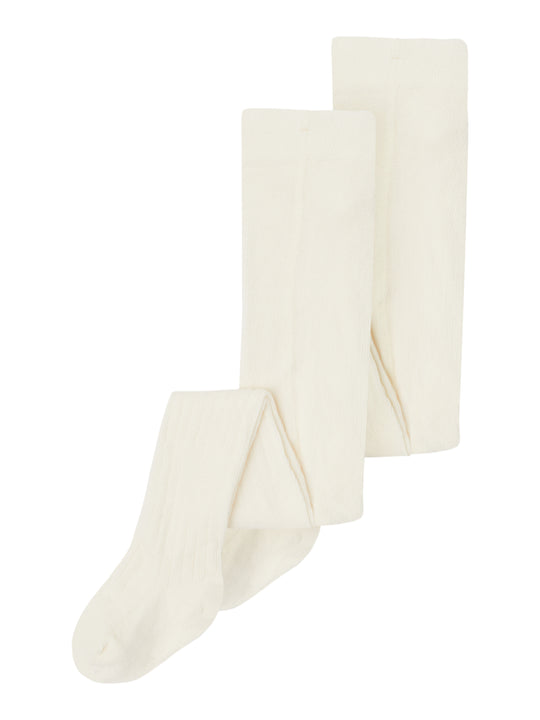 Name It Pantyhose - Rib 2-pak - White Alyssum