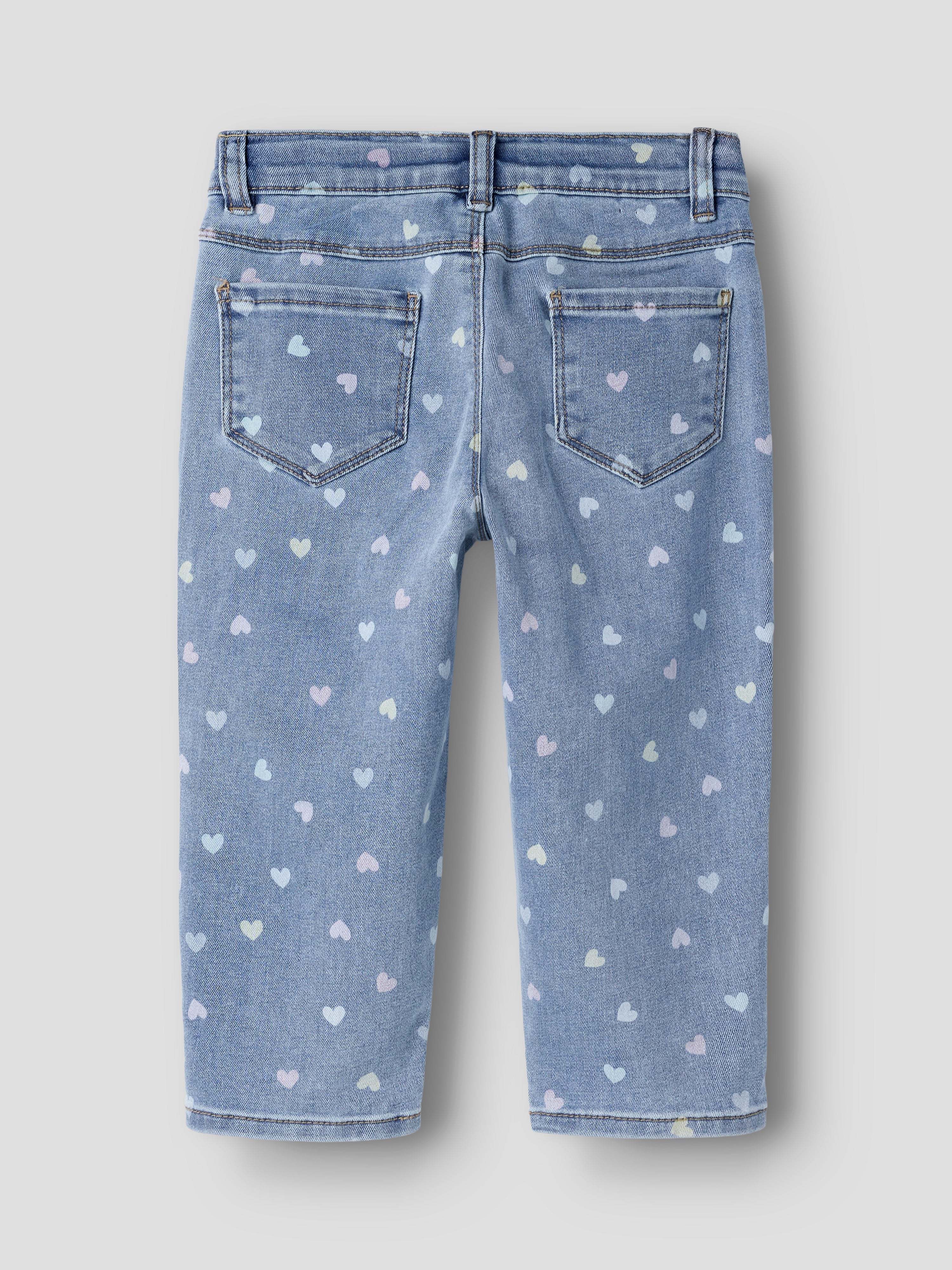 Name It Bella Mom Shaped Jeans NOOS - Medium Blue Denim/Hearts