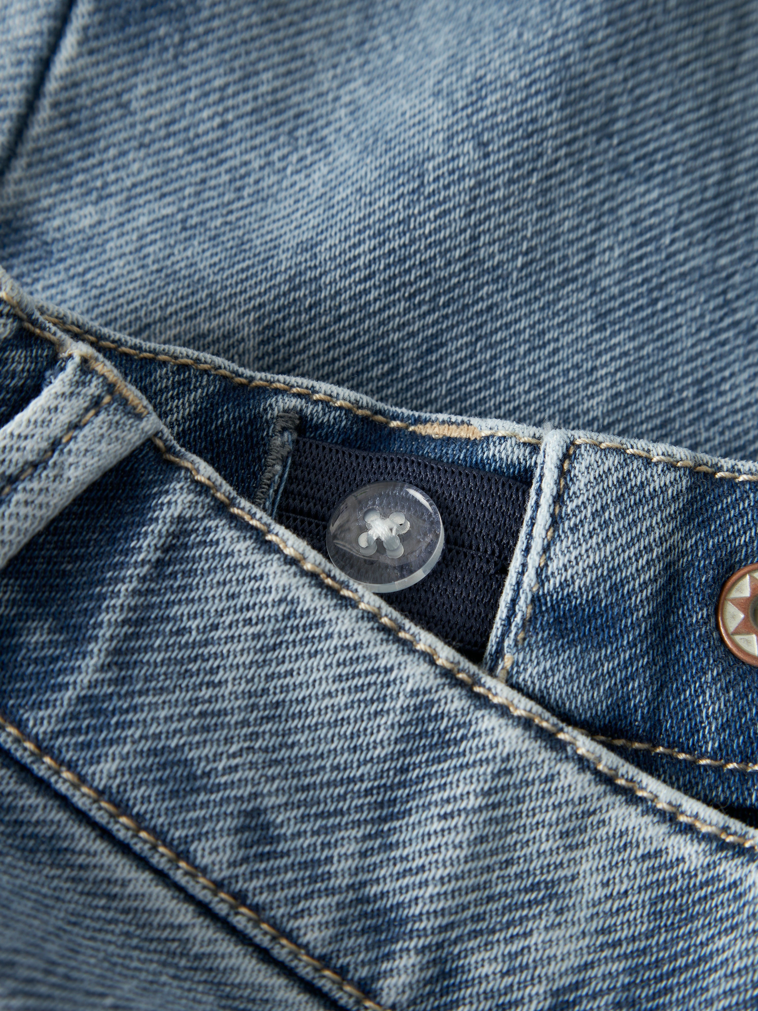 Name It Rose Straight Laser Jeans - Medium Blue Denim