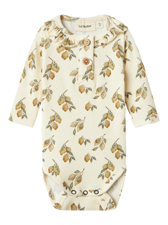 Lil Atelier Gavo Emo Body - Turtledove/Lemon