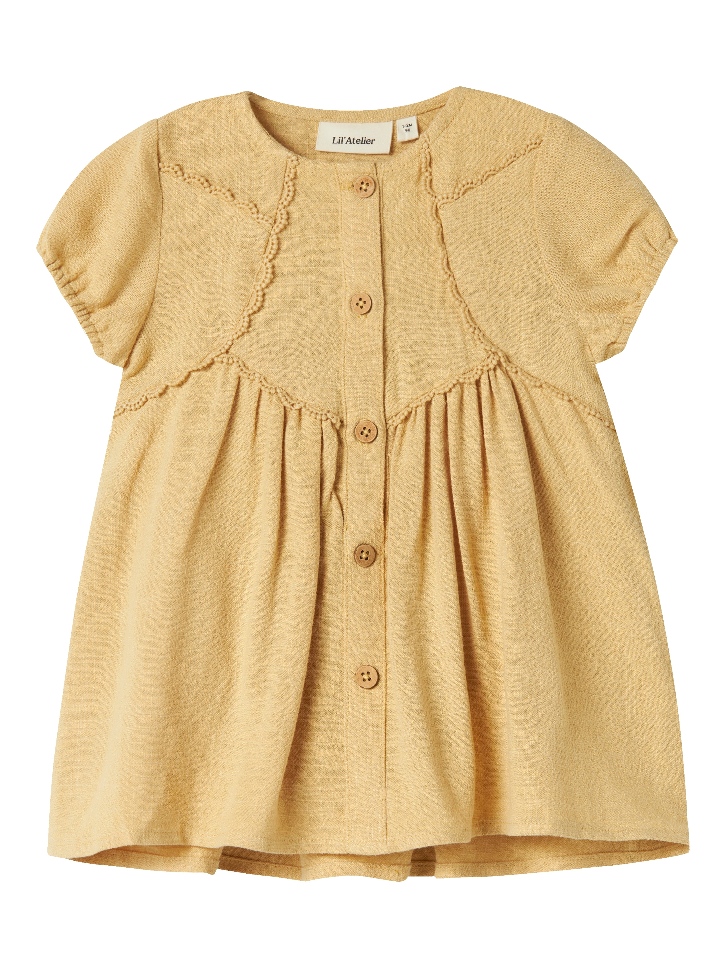 Lil Atelier Damla SS Loose Body Dress - Taos Taupe