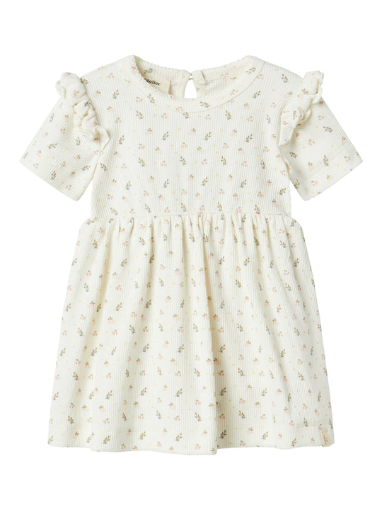 Lil Atelier Gago Kef SS Body Dress - Coconut Milk