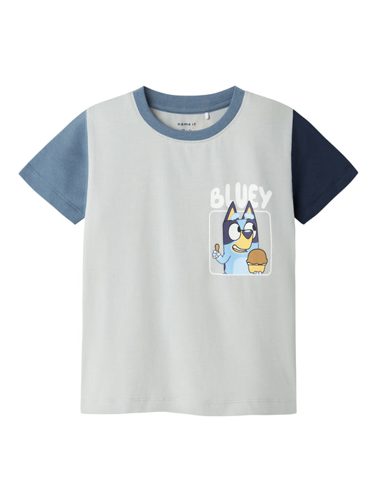 Name It Marmar Bluey SS Top - Pearl Blue