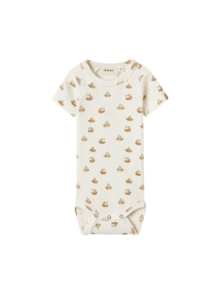 Lil Atelier Lavo Eni SS Body - Coconut Milk/Boat