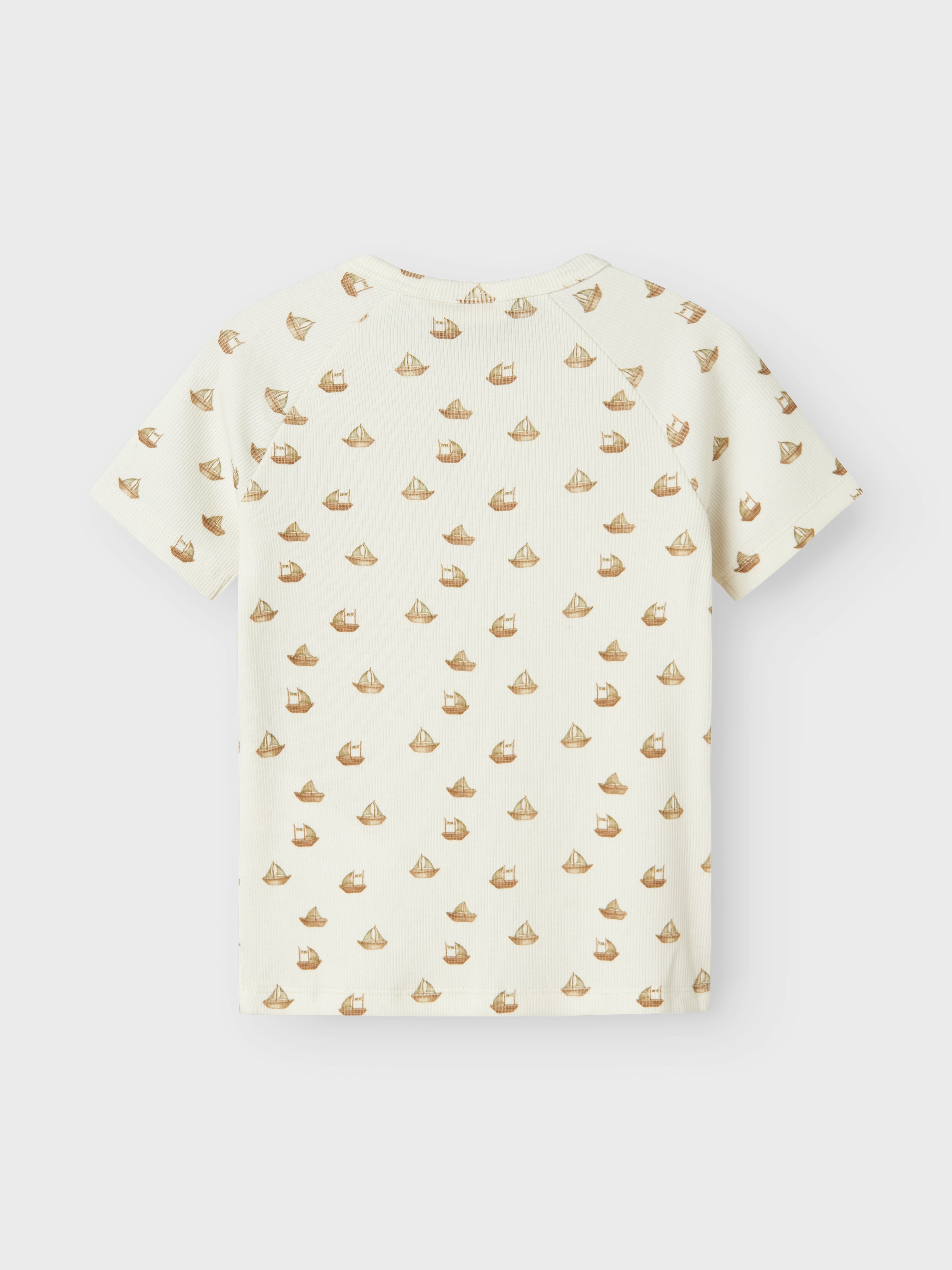 Lil Atelier Lavo Eni SS Top - Coconut Milk/Boat