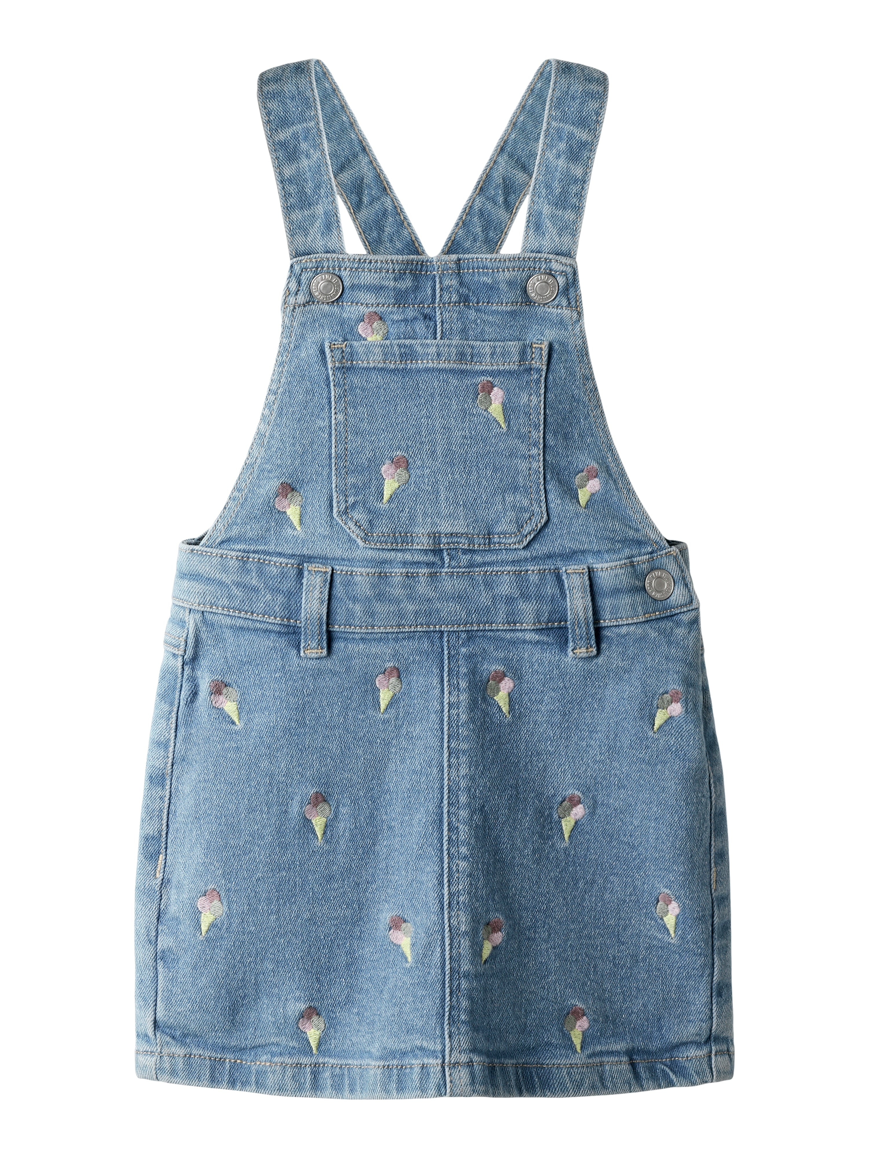 Name It Juliana Denim Spencer Dress -  Light Blue Denim