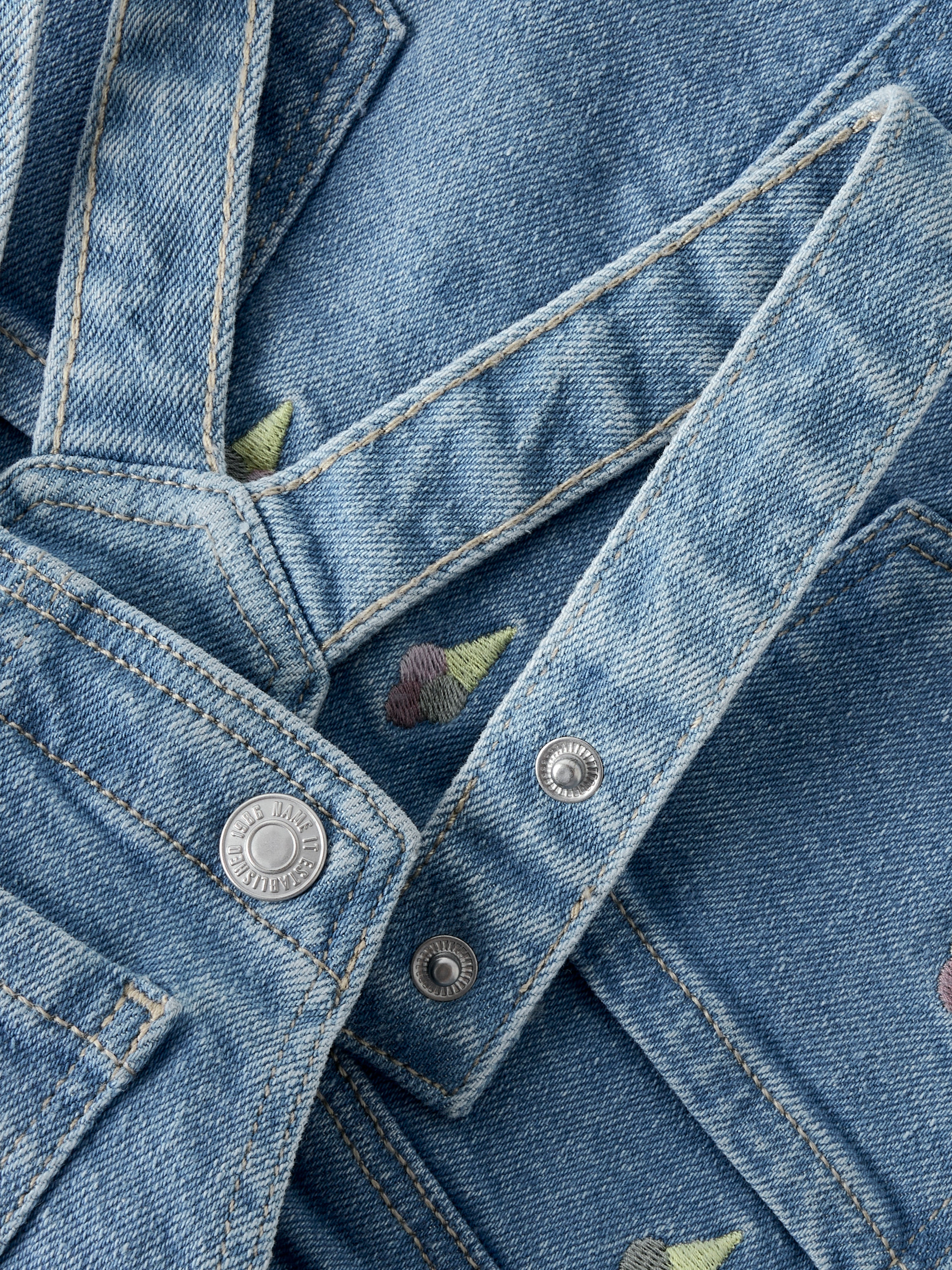 Name It Juliana Denim Spencer Dress -  Light Blue Denim