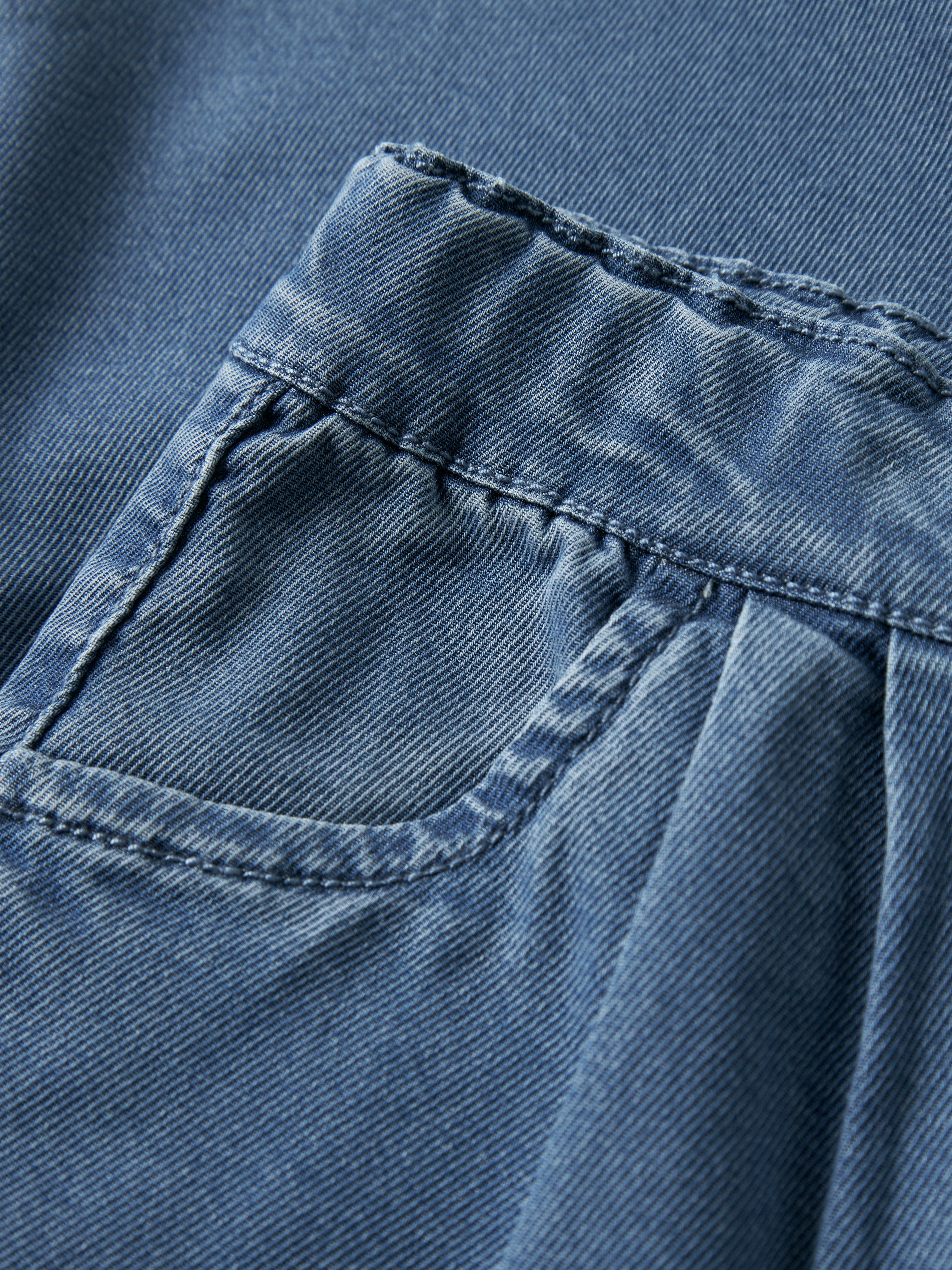 Name It Bella Wide Pull Up Jeans - Medium Blue Denim