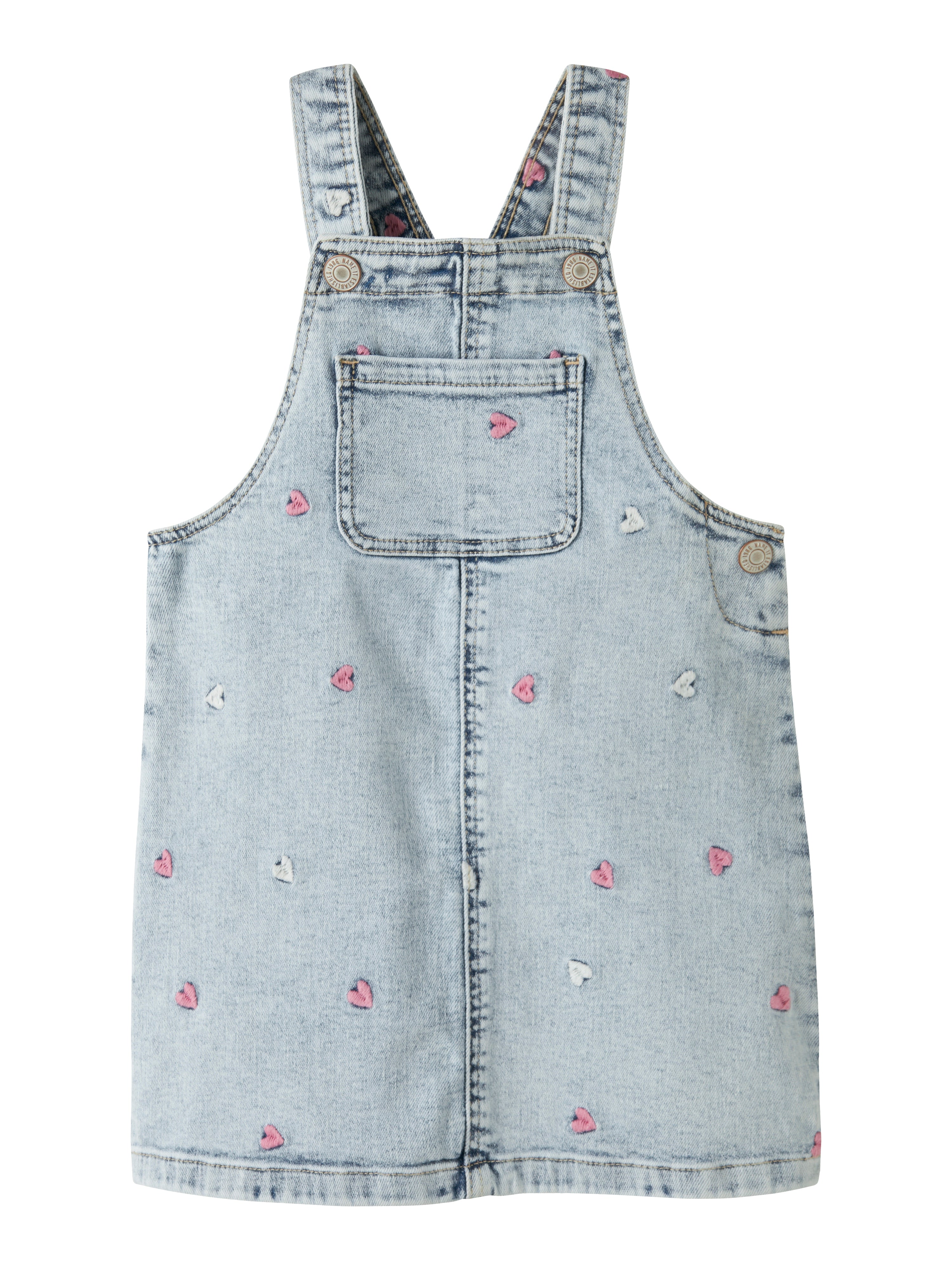Name It Felina Denim Spencer Dress - Light Blue Bleached Denim