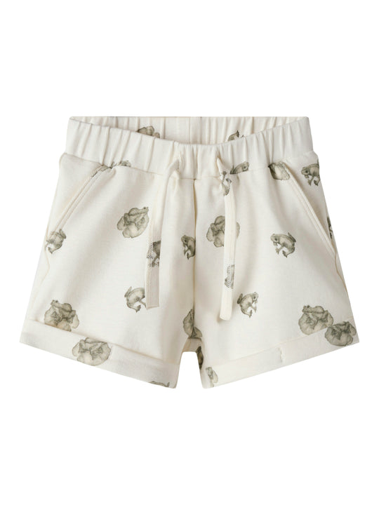 Lil Atelier Gayo Syn Shorts - Coconut Milk/Frog