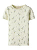 Lil Atelier Gayo Sig SS Top - Coconut Milk/Forget med not