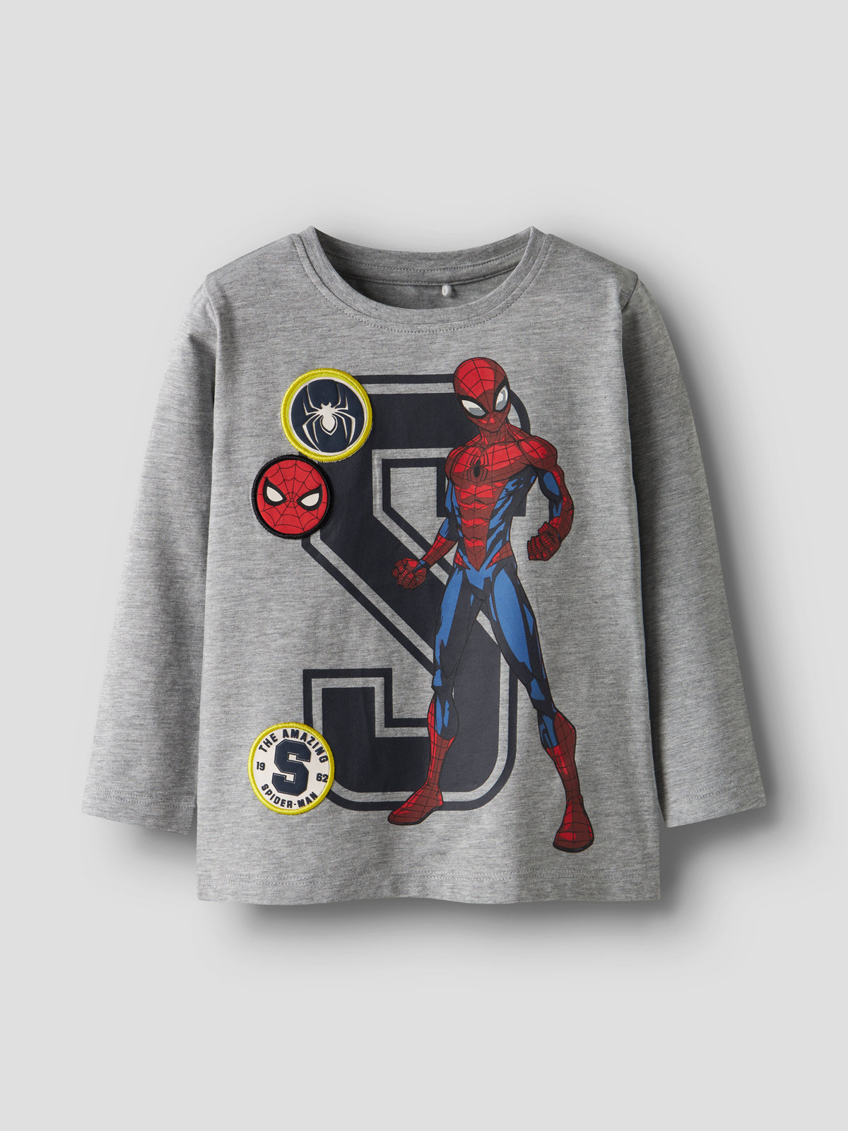 Name It Deep - Spider LS Nreg Top Box Mar - Grey Melange