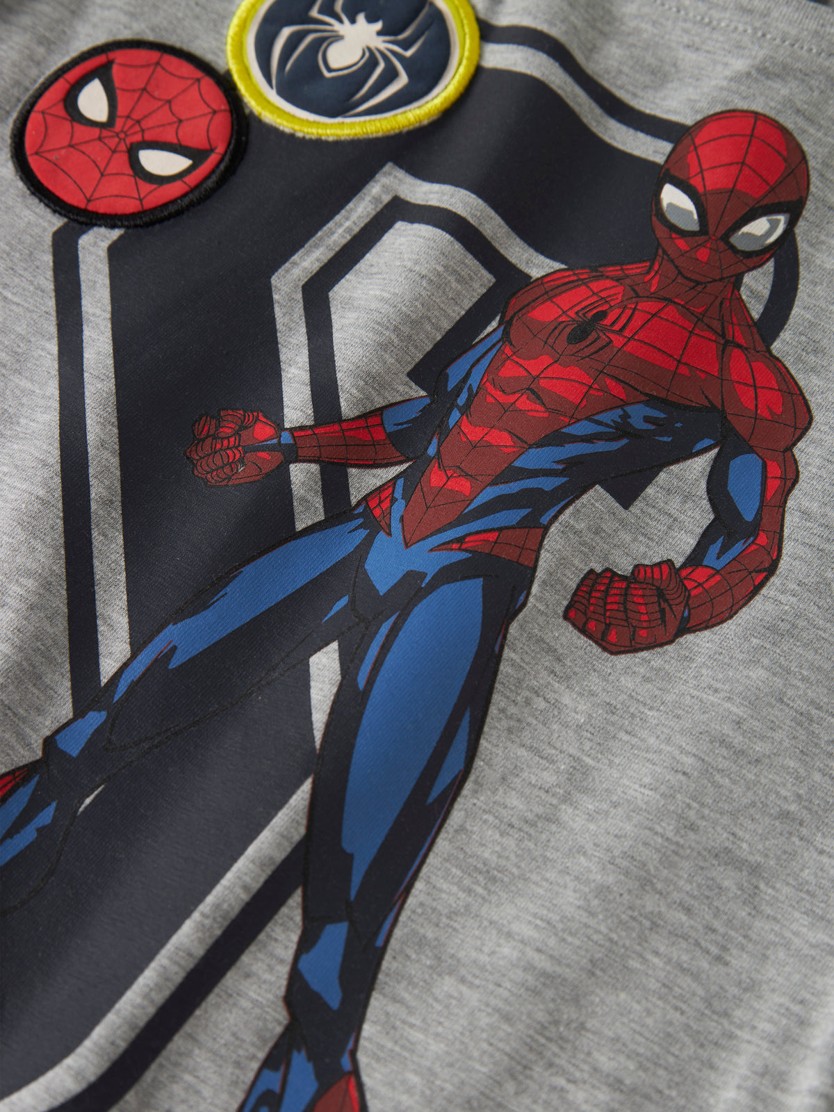 Name It Deep - Spider LS Nreg Top Box Mar - Grey Melange