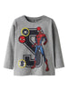 Name It Deep - Spider LS Nreg Top Box Mar - Grey Melange