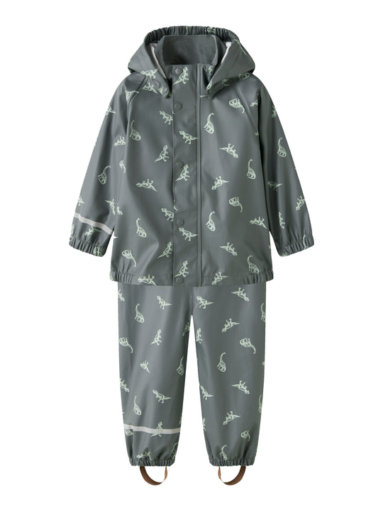 Name It Dry10 Rain Set - Balsam Green/Dino