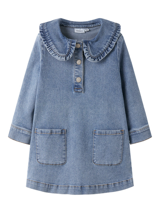 Name It Gia Denim Dresss - Medium Blue Denim