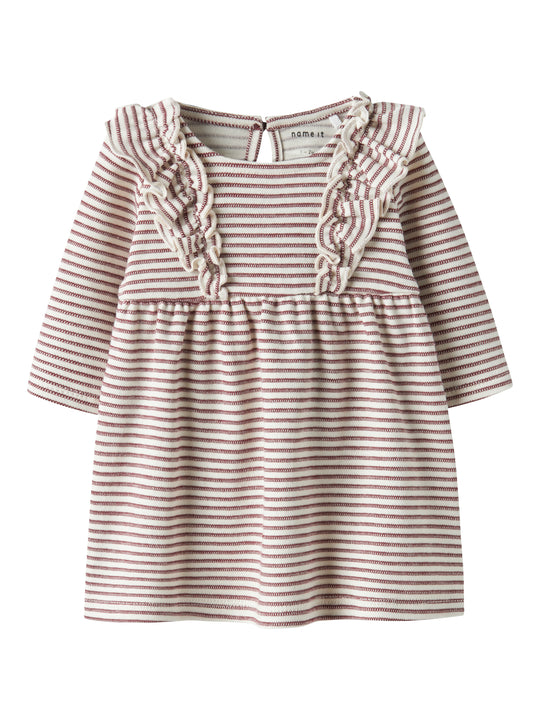 Name It Bripa LS Dress - Oxblood Red