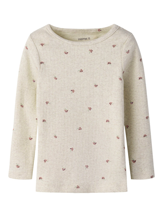 Name It Berries LS Slim Top - Peyote Melange