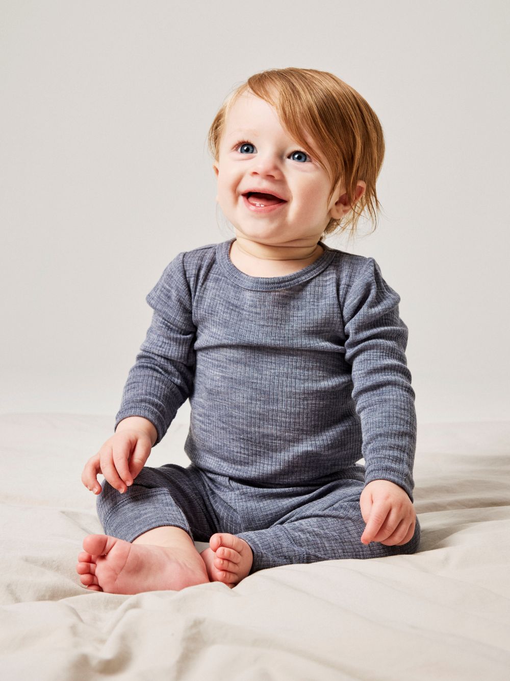 Name It Wax - Wool Rib Leggings - Folkstone Gray