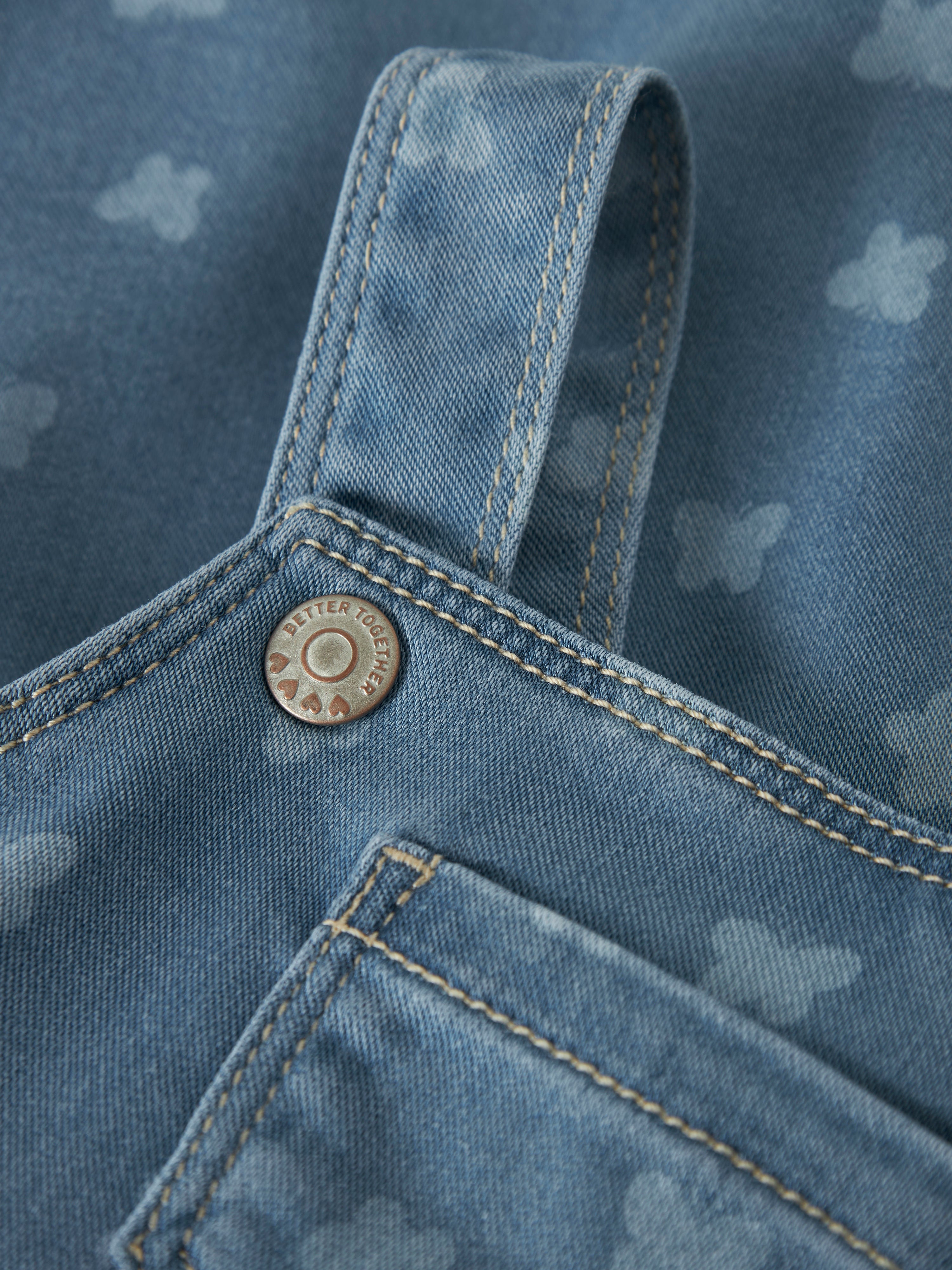 Name It Mille Denim Bibskirt - Light Blue Denim