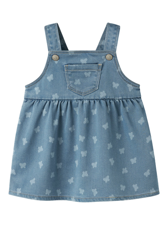 Name It Mille Denim Bibskirt - Light Blue Denim