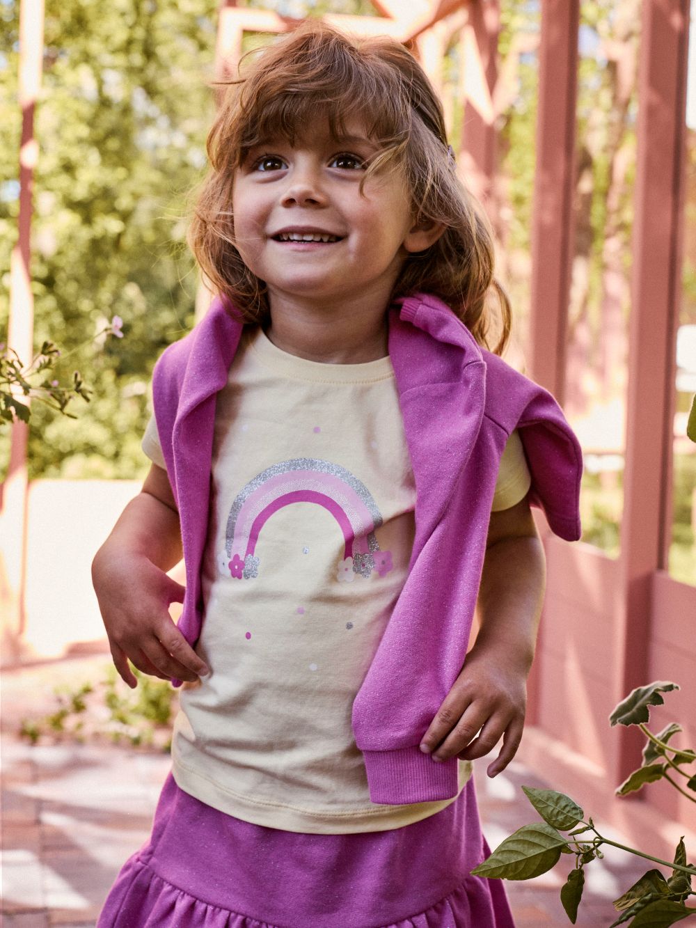 Name It Dottas SS Top - Pear Sorbet