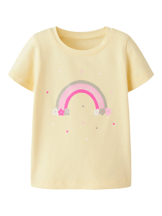 Name It Dottas SS Top - Pear Sorbet