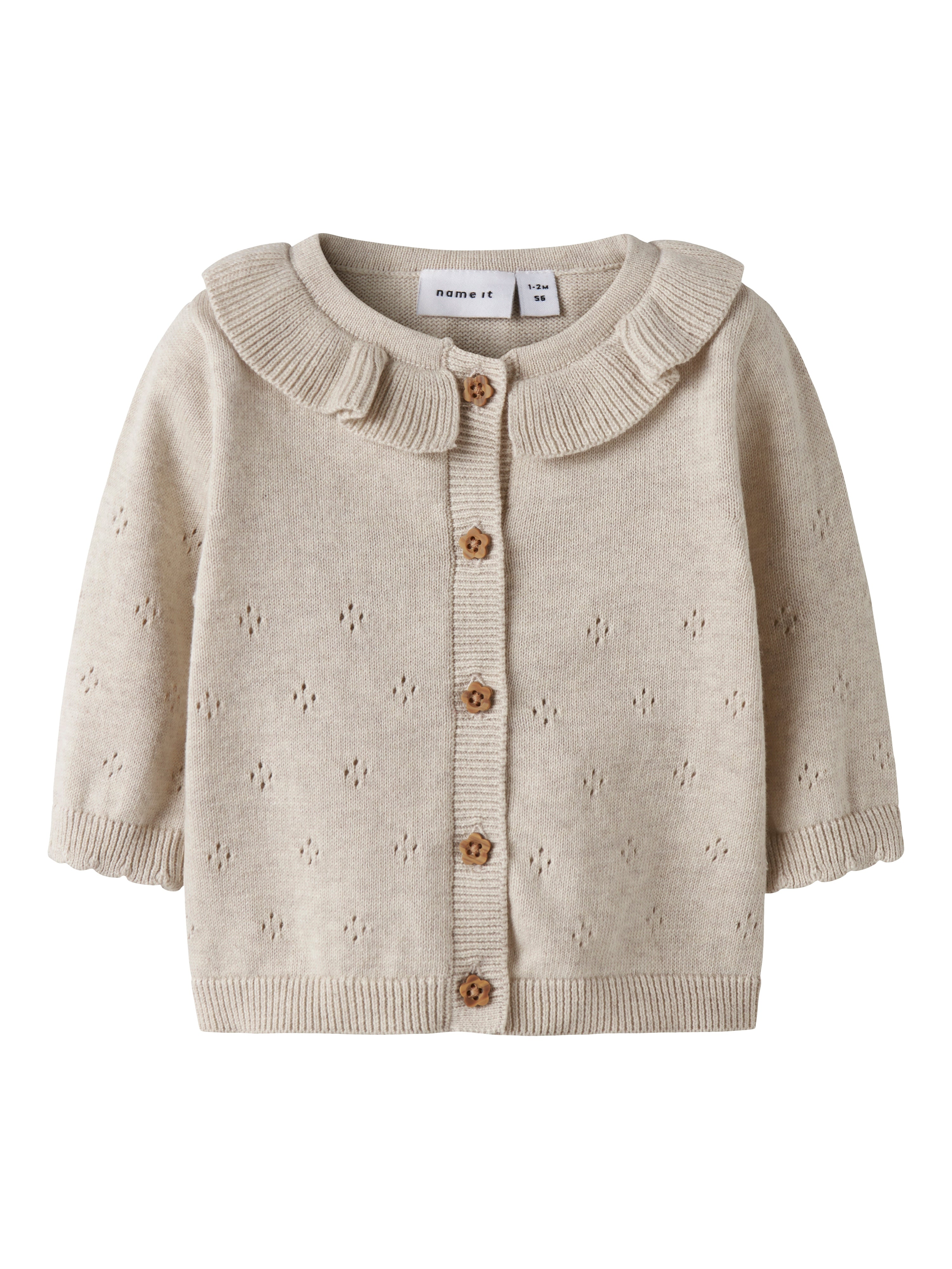 Name It Diame LS Knit Cardigan - Peyote Melange