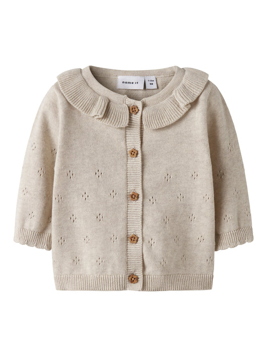 Name It Diame LS Knit Cardigan - Peyote Melange
