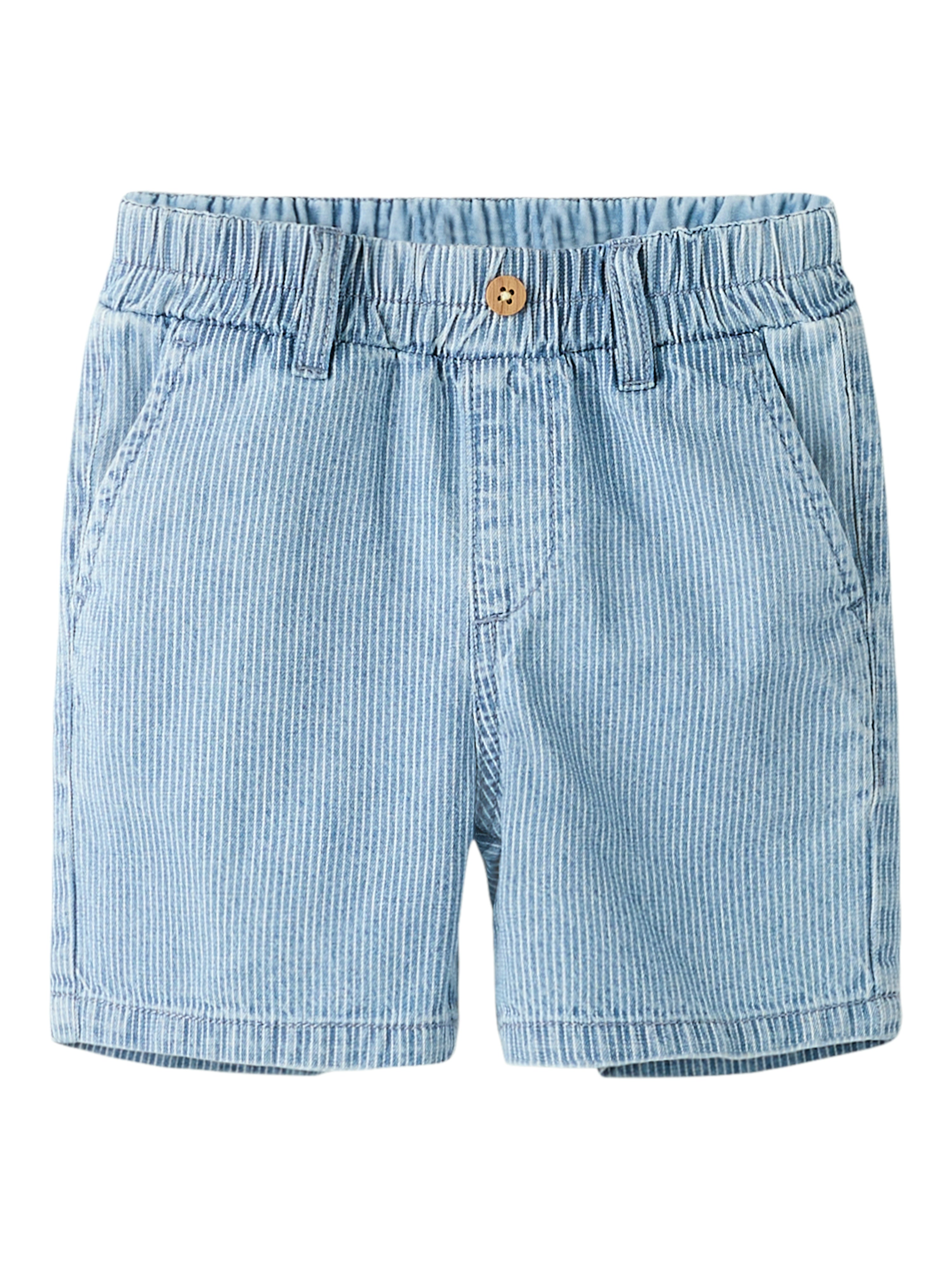 Name It Ryan - Jog Stripe Denim Shorts - Light Blue Denim