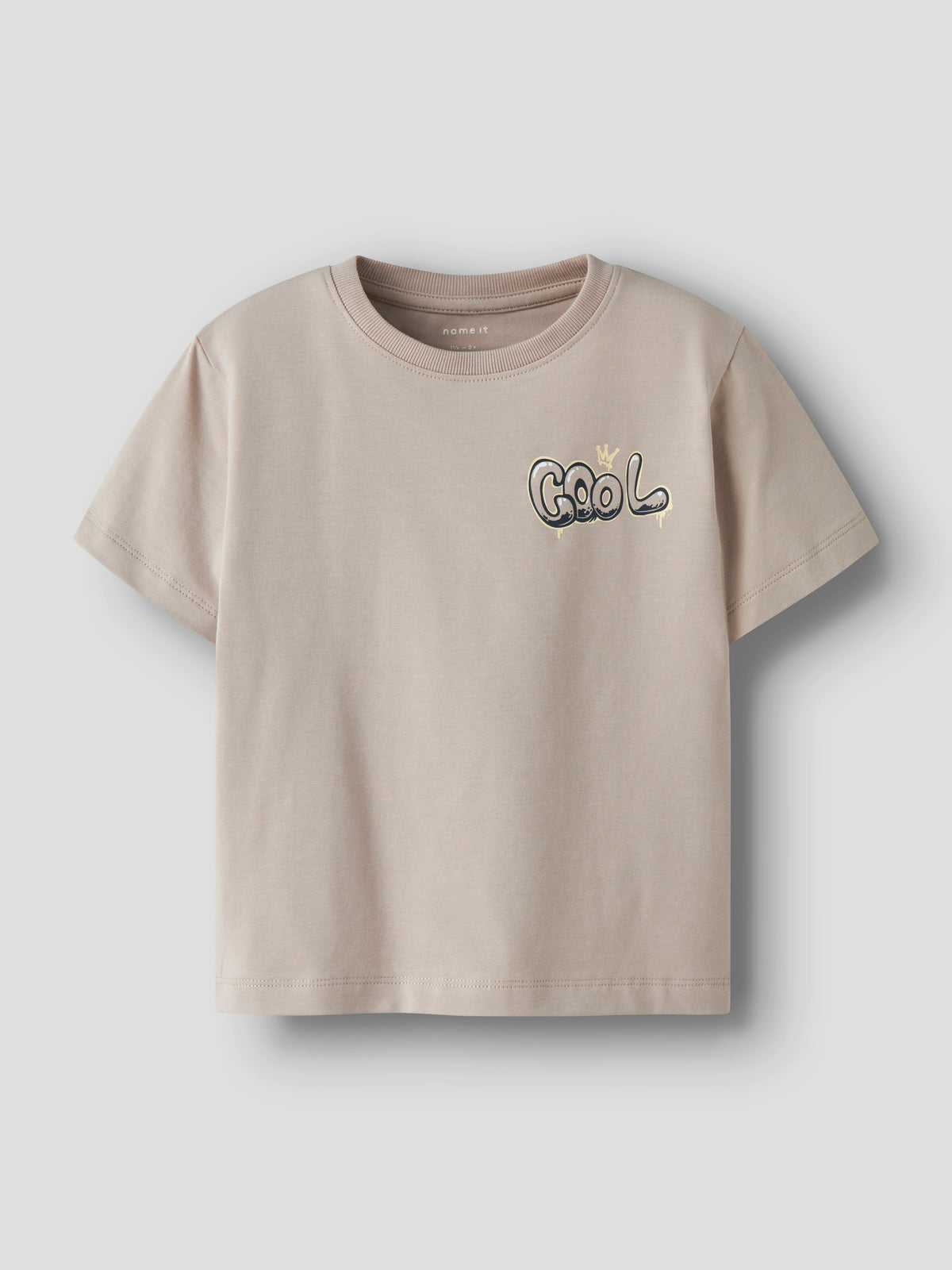 Name It Digro – T-shirt med Print - Chateau Gray