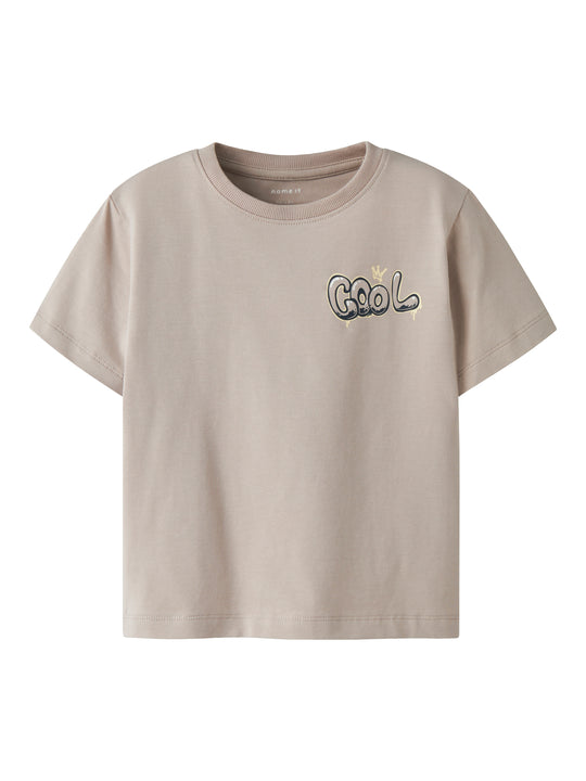 Name It Digro – T-shirt med Print - Chateau Gray