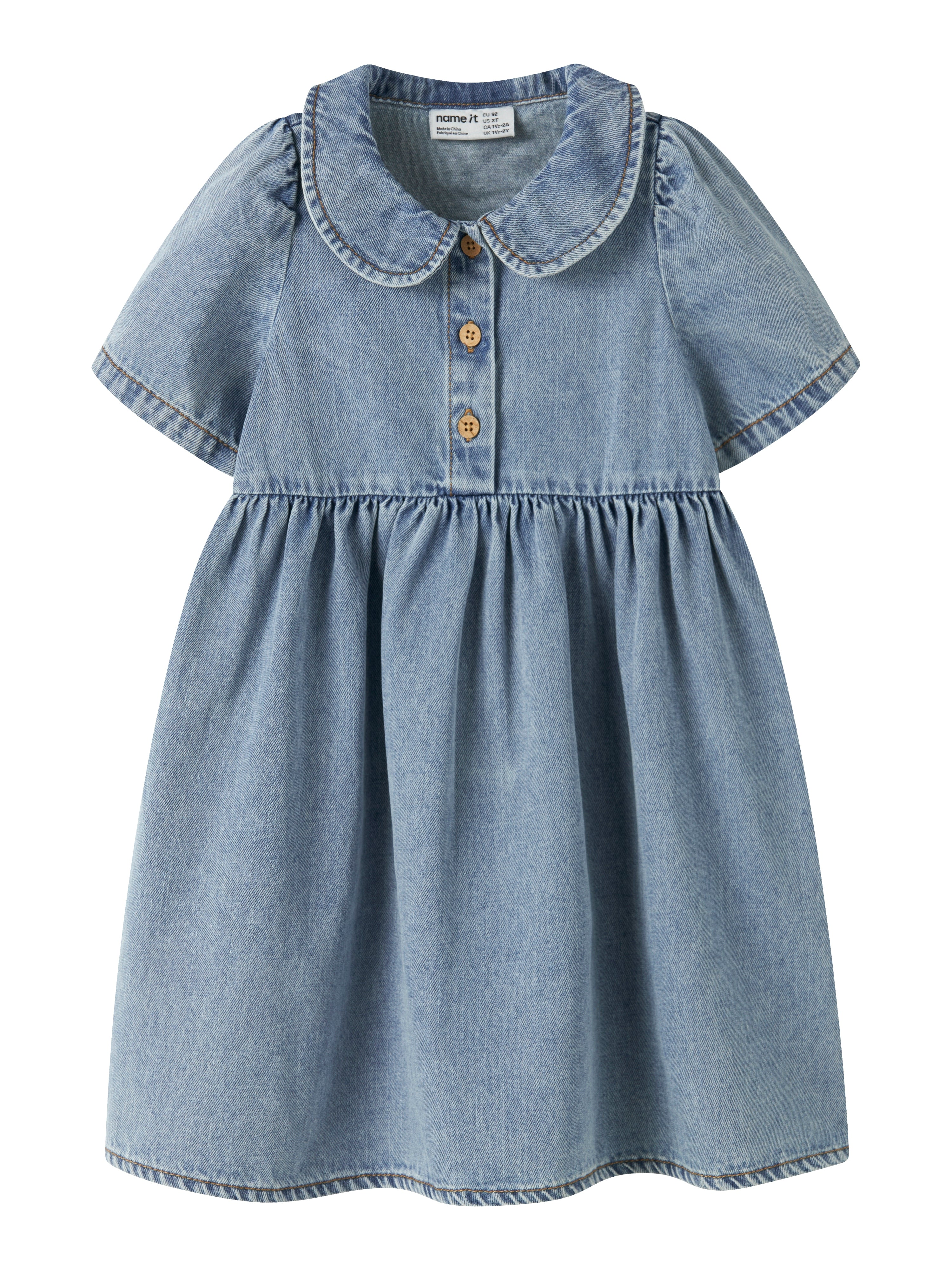 Name It Poppy Denim Dress - Medium Blue Denim