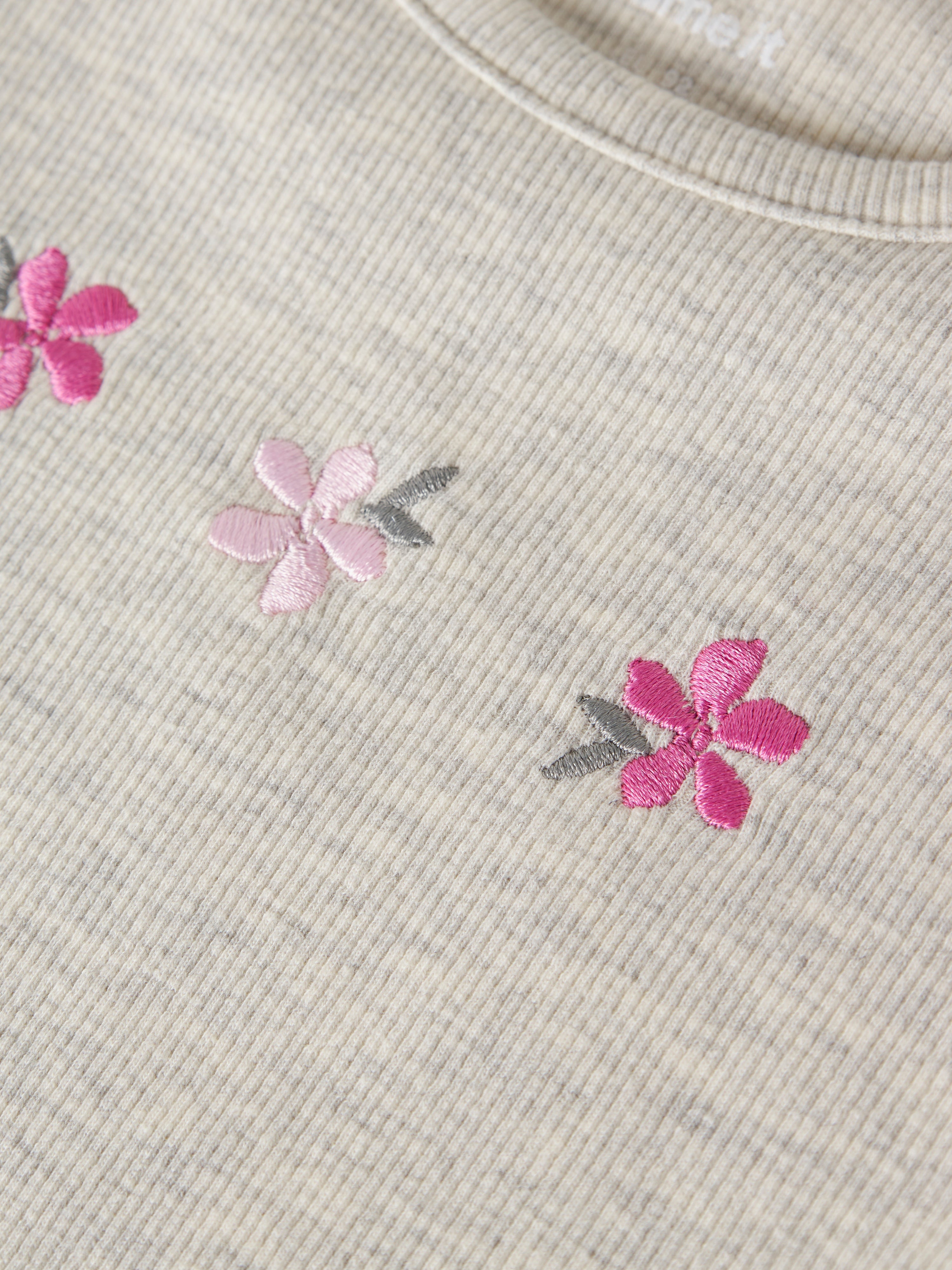 Name It Dari LS Slim Top - Peyote Melange