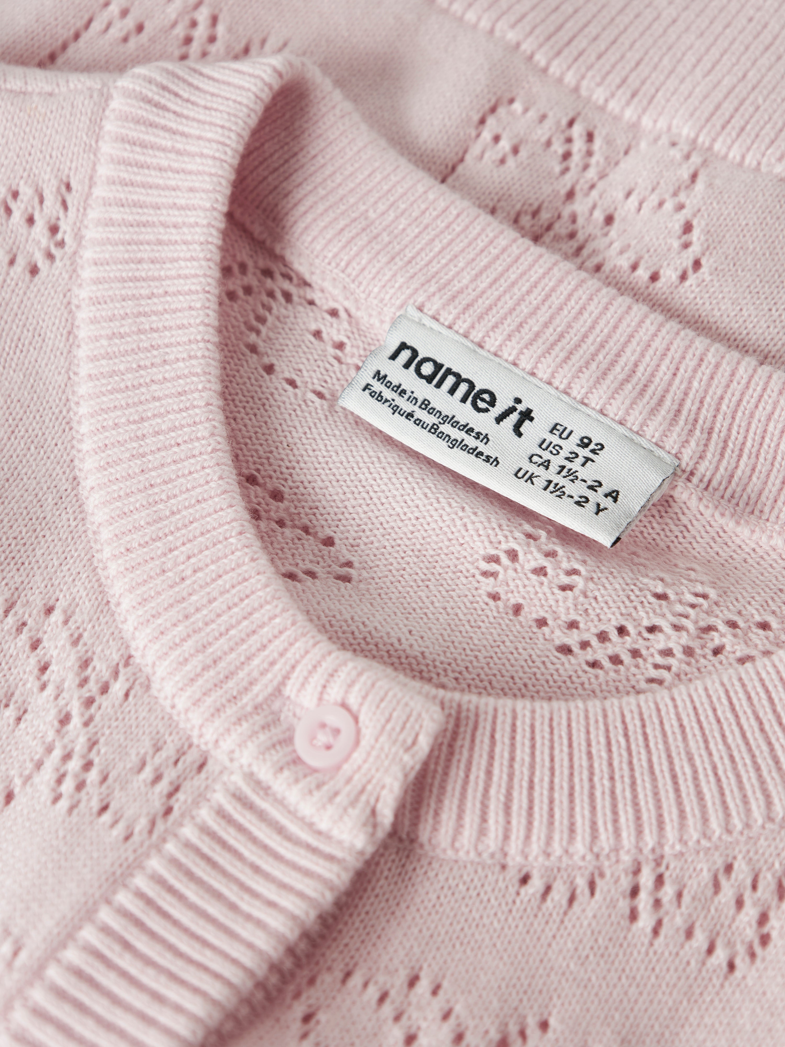 Name It Fiaja LS Knit Cardigan - Cradle Pink